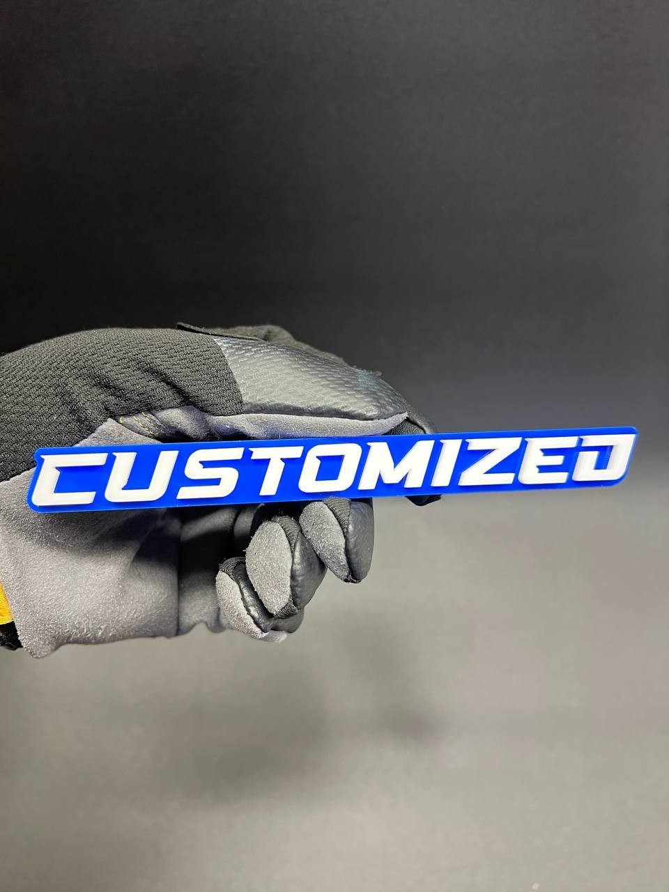 1X Custom Graffiti Font Acrylic Emblem Multicolor Personalized Car Badge text
