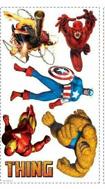 Wall Decals Marvel Superheroes Avengers Spider-man Captain America Iron Man Hulk