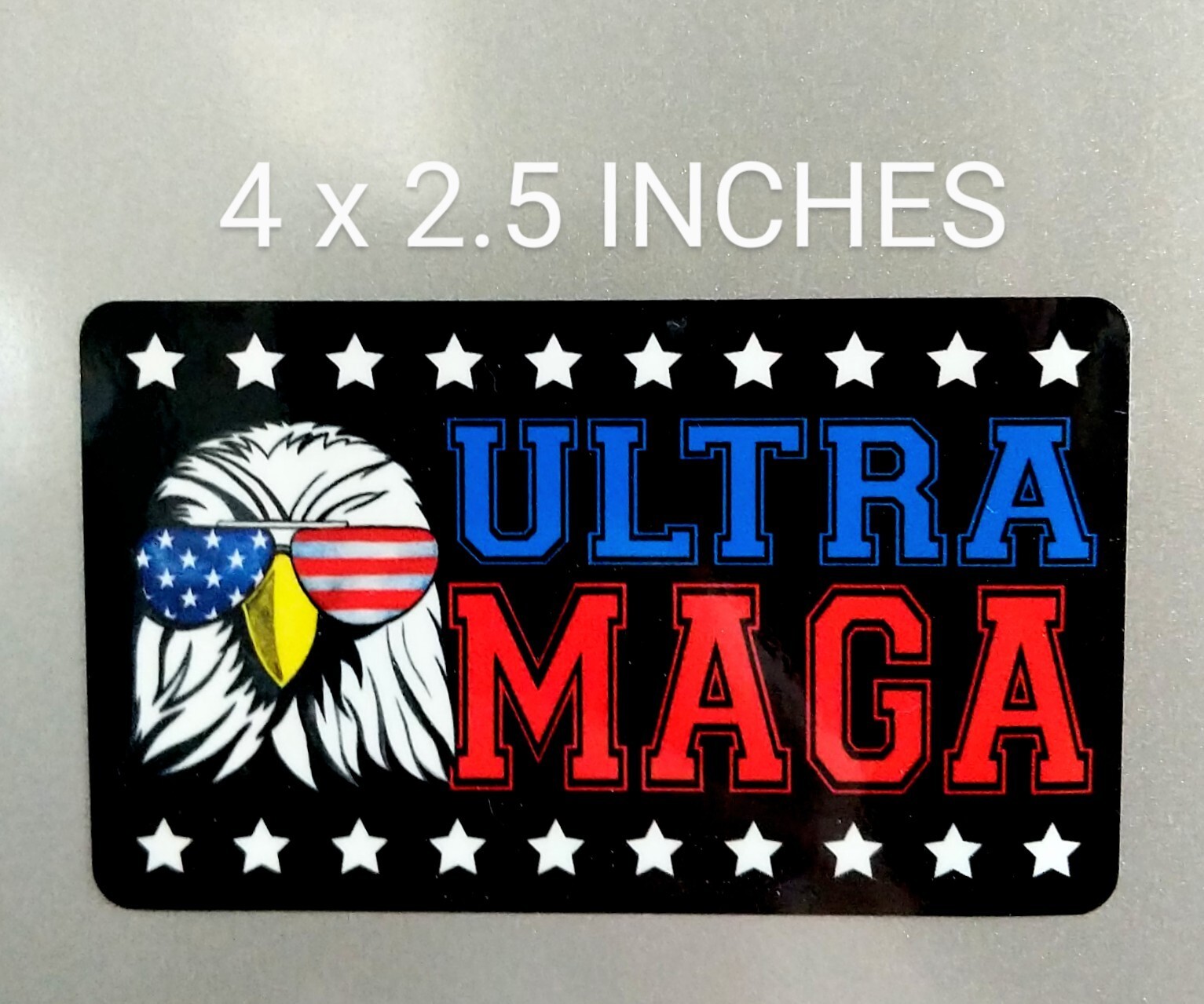 4" Ultra MAGA Decal Vinyl Sticker Eagle USA American Flag Sunglasses FJB Brandon