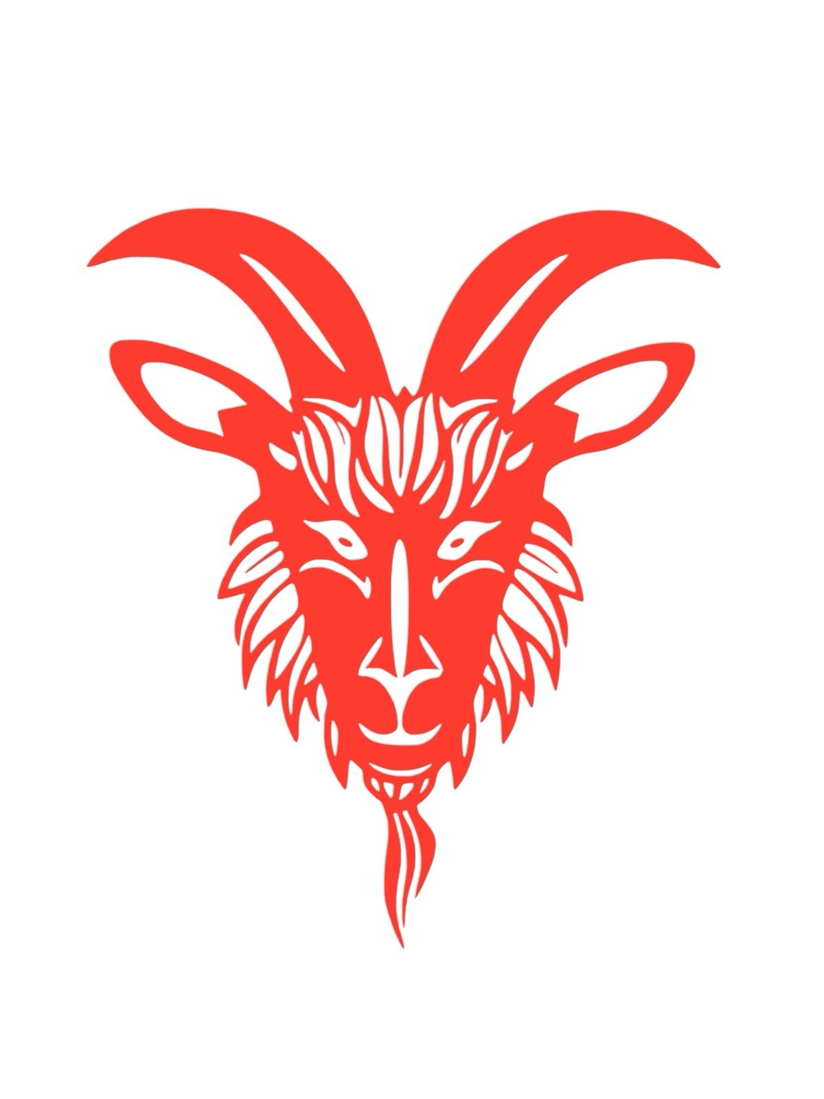 GOAT HEAD HORNS VINYL DECAL FOR Truck SUV Bumper Laptop Home Decor small