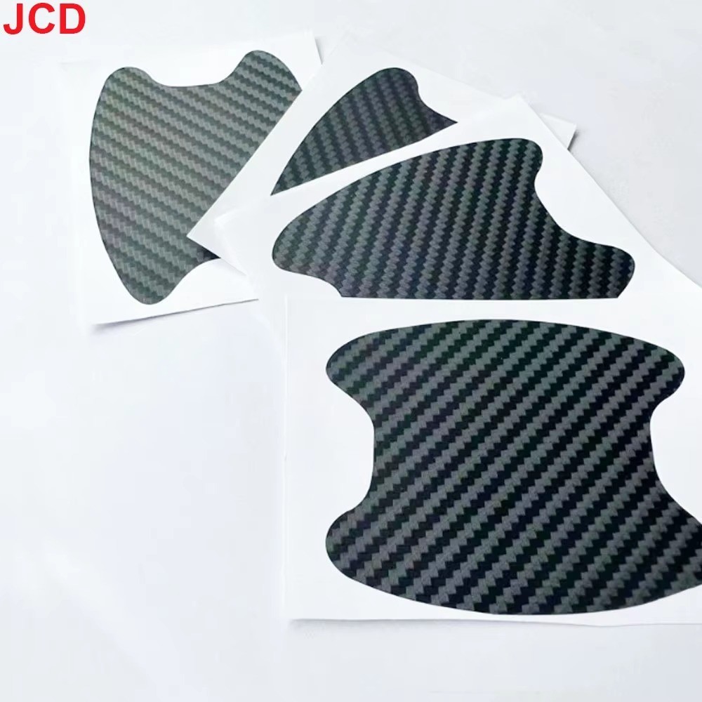 4X Carbon Fiber Door Handle Car Stickers Decal Protector Film Anti Scratch