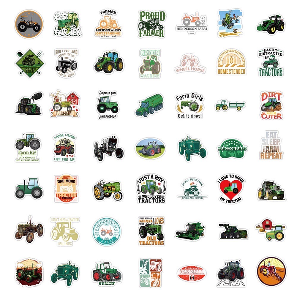 10 Random Farming Tractor Stickers Farm Life Decals Hydro Yeti Car Free Shipping