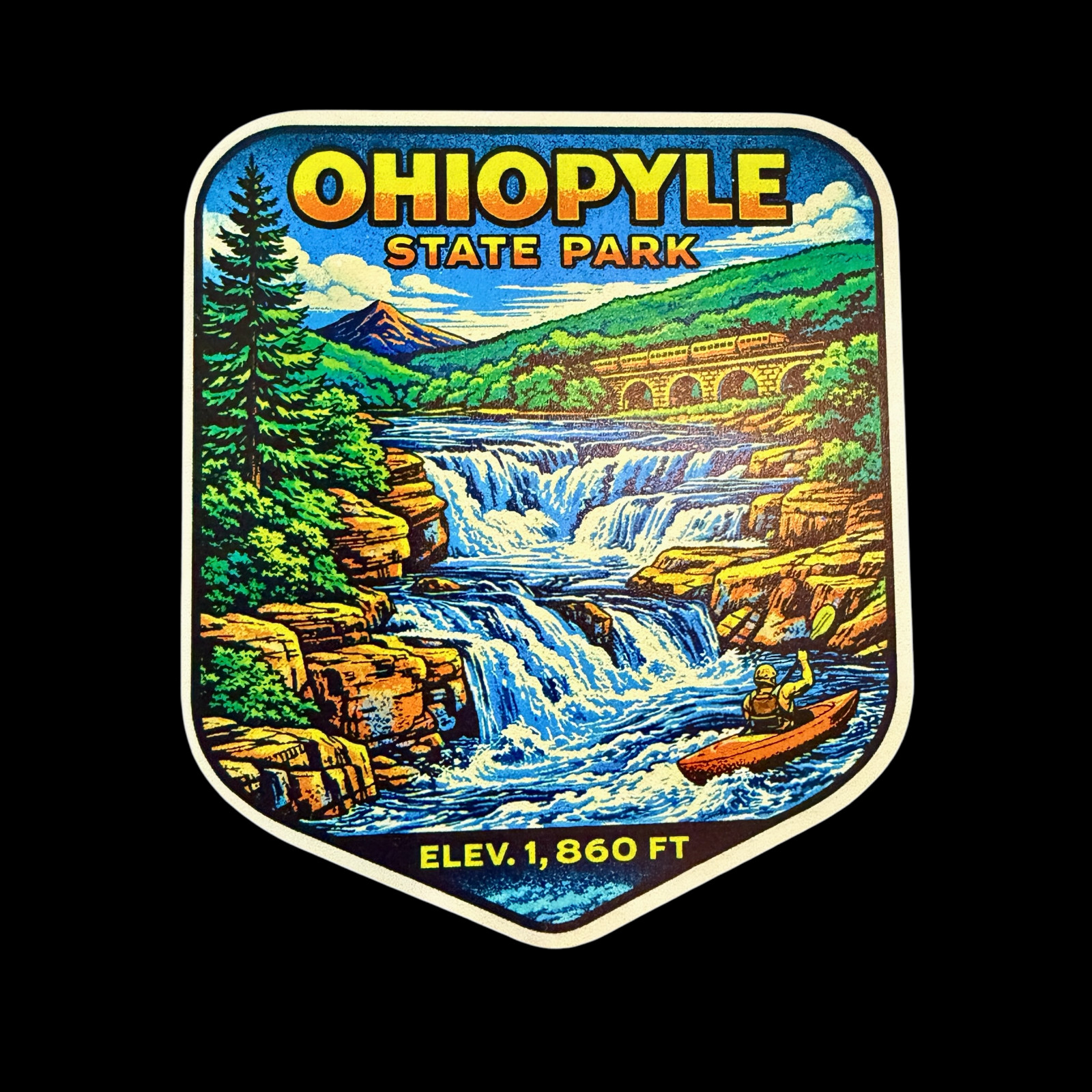 Ohiopyle State Park Sticker Various Sizes Vacation Travel Souvenir Pennsylvania