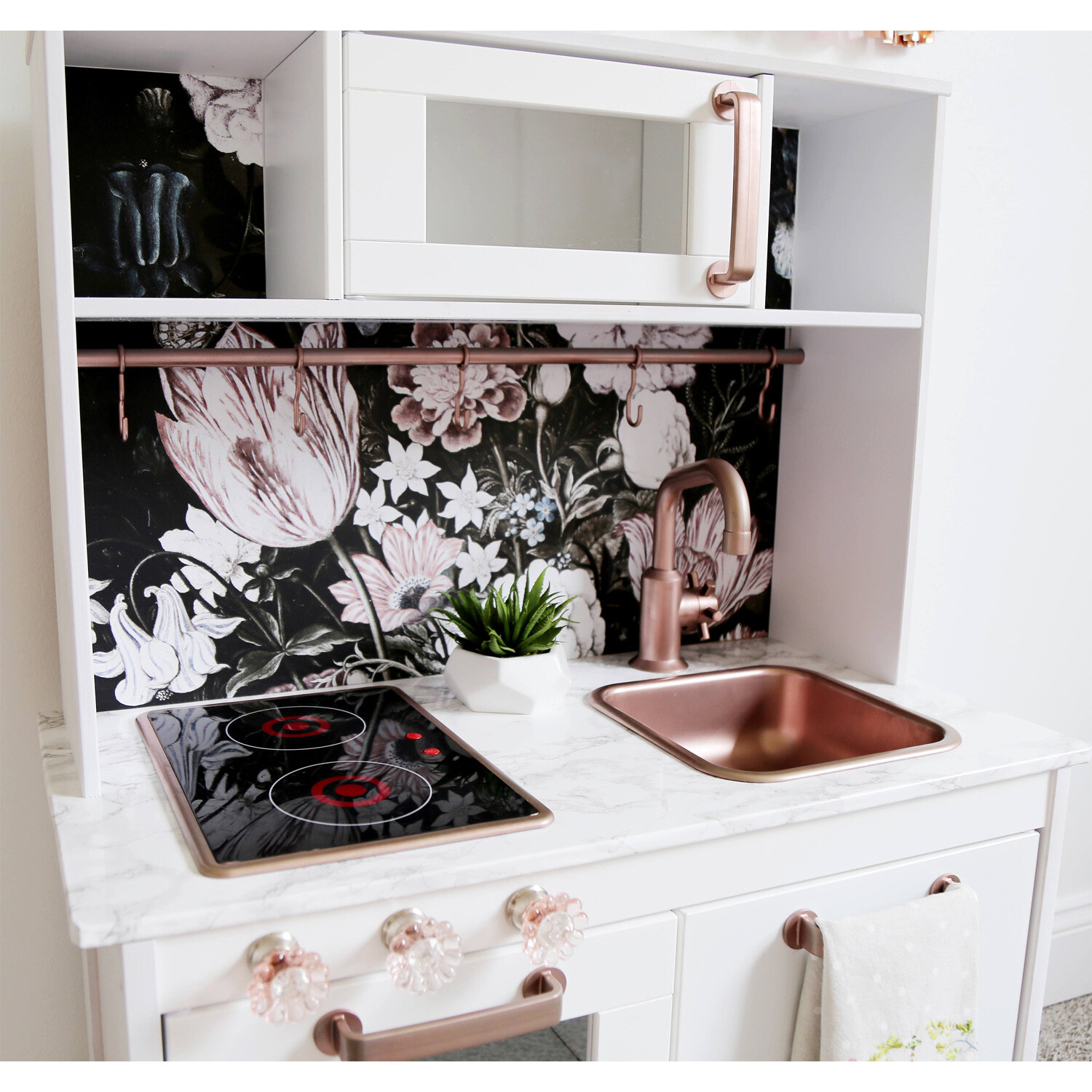 Decals for DUKTIG Ikea Vintage Floral Art Sticker Decor Self adhesive Kids room