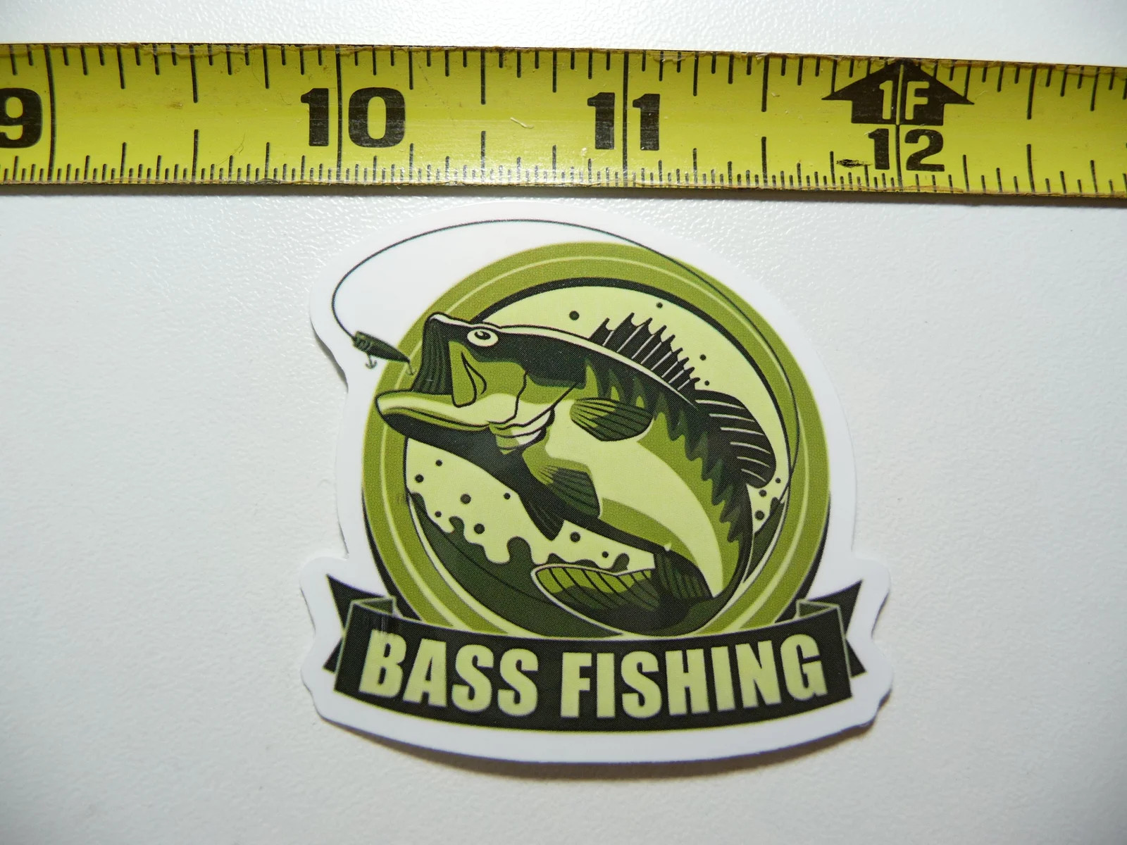 BASS FISHING FISH SMALL STICKER DECAL FISHERMAN FUNNY