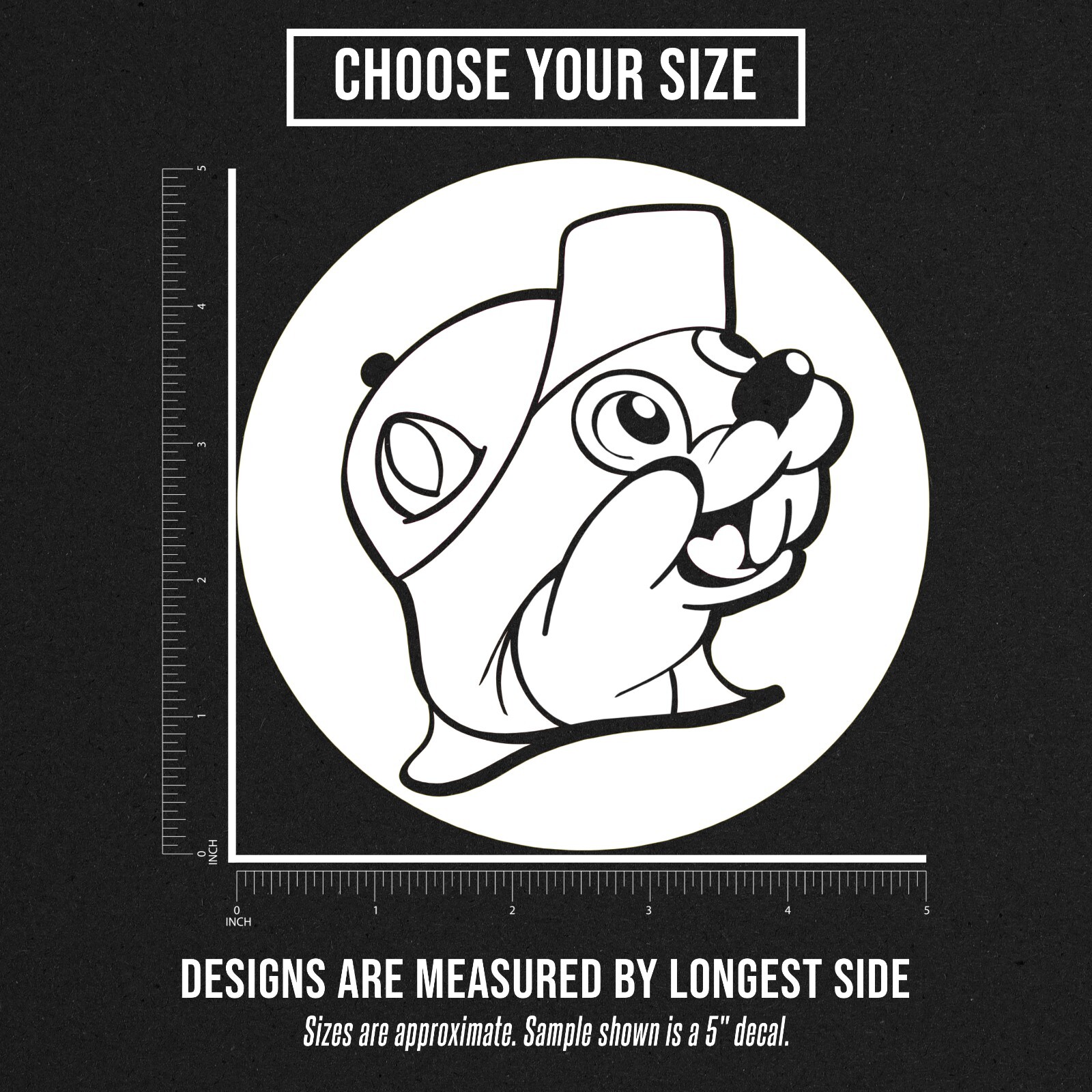 Buc-ee's Truck Stop Gas Station Beaver Logo Die Cut Vinyl Decal Sticker