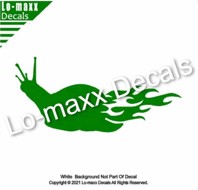 Flaming Snail Car SUV Truck Boat Window Home Decor Design Die Cut Vinyl Decal