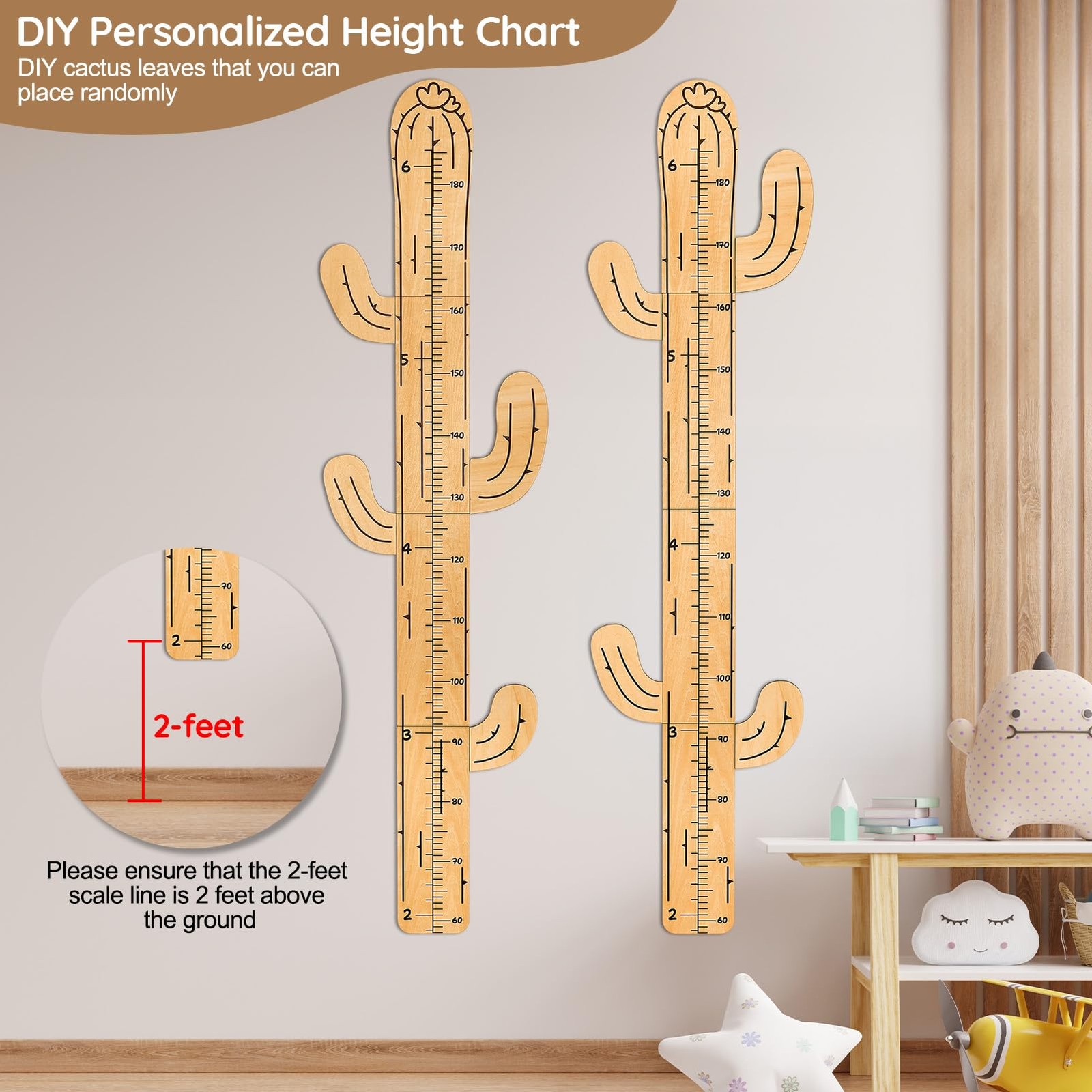 Beinou Growth Chart for Wall Wood Height Kids Measurement…