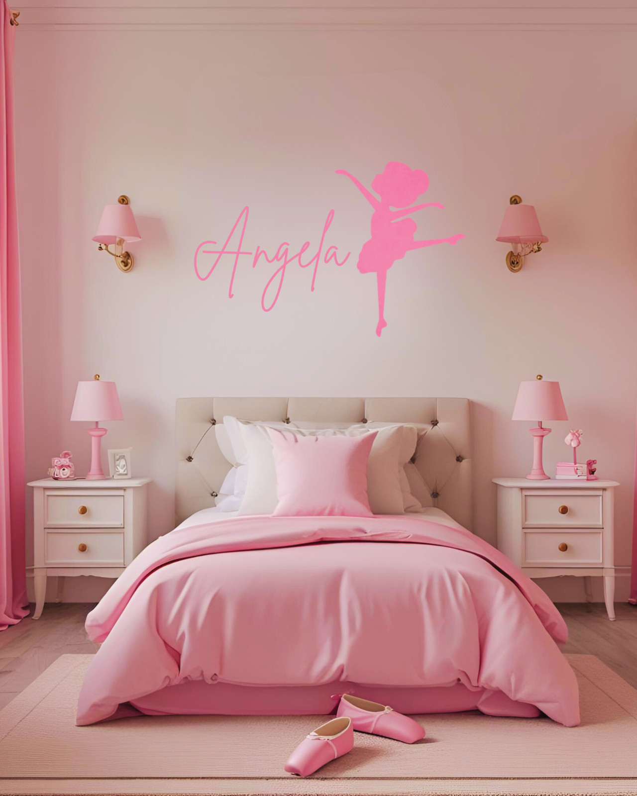 customized dancer ballerina sticker decal wall or cup girl dance