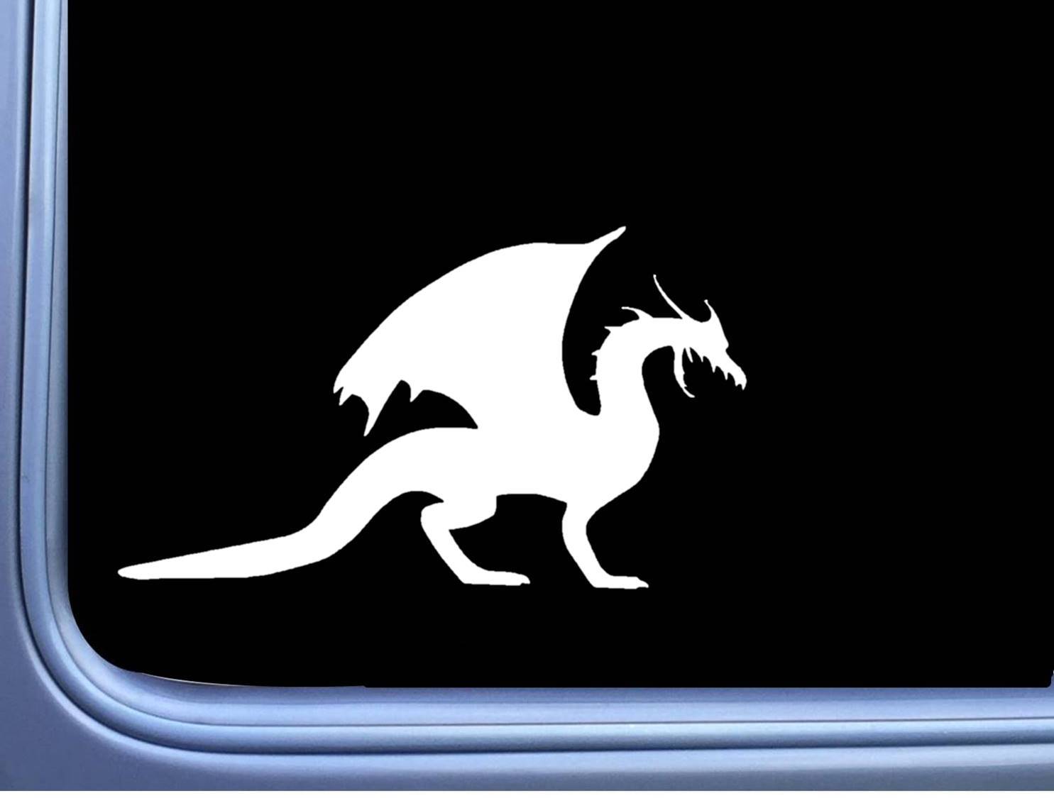 Dragon Image L832 8 inch Sticker dungeons castle tooth decal