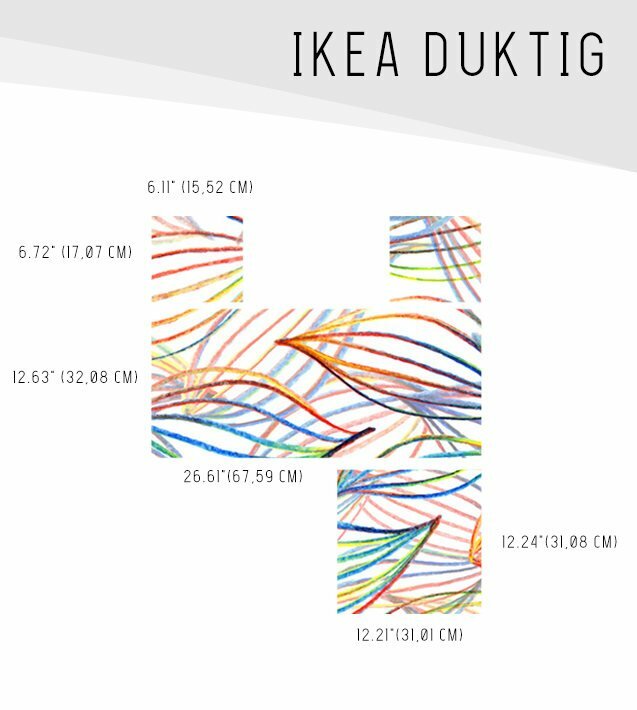 IKEA DUKTIG removable Decal adhesive sticker pastel colorful abstract pattern