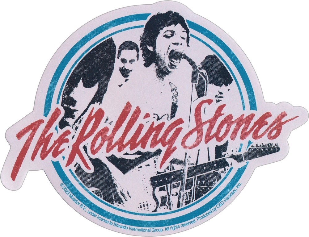 Sticker – The Rolling Stones Mick Singing On Round 5.5" x 4.25" Die Cut #10336