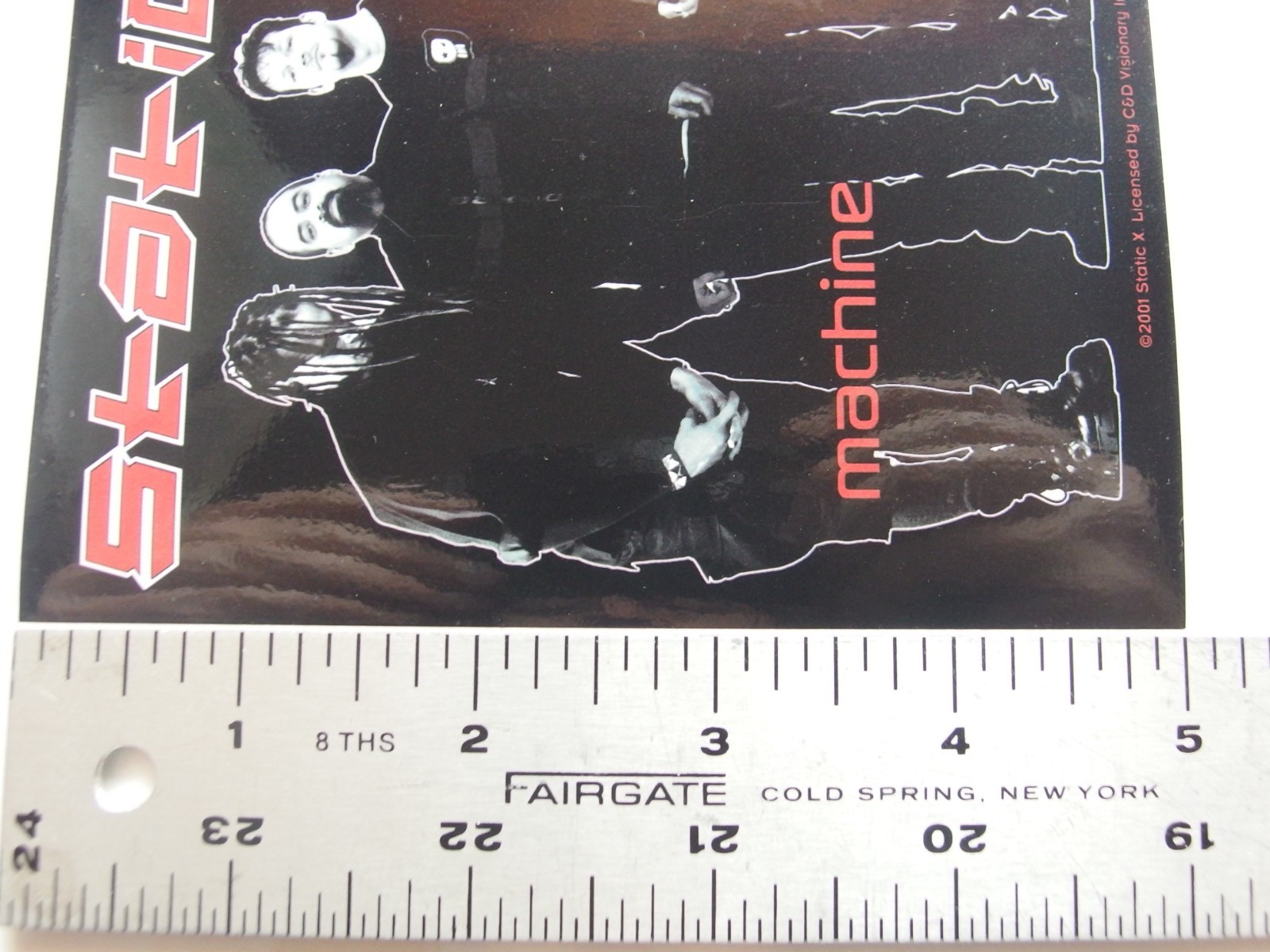 Static-X Band Pose Machine Sticker C&D Visionary 2001 Licensed 4.25"x5" Nu-Metal