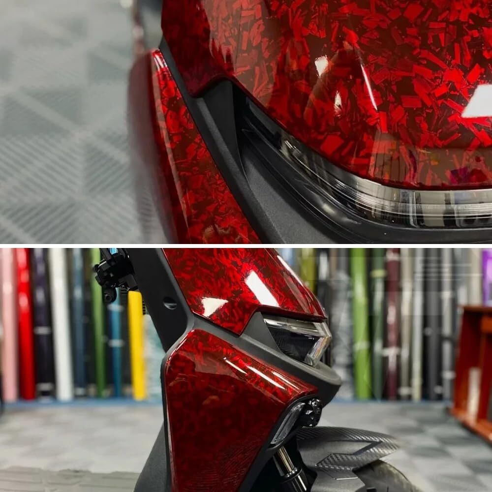 Forged Gloss Carbon Fiber Vinyl Wrap Roll Air Release Sticker Sheet Film for Car