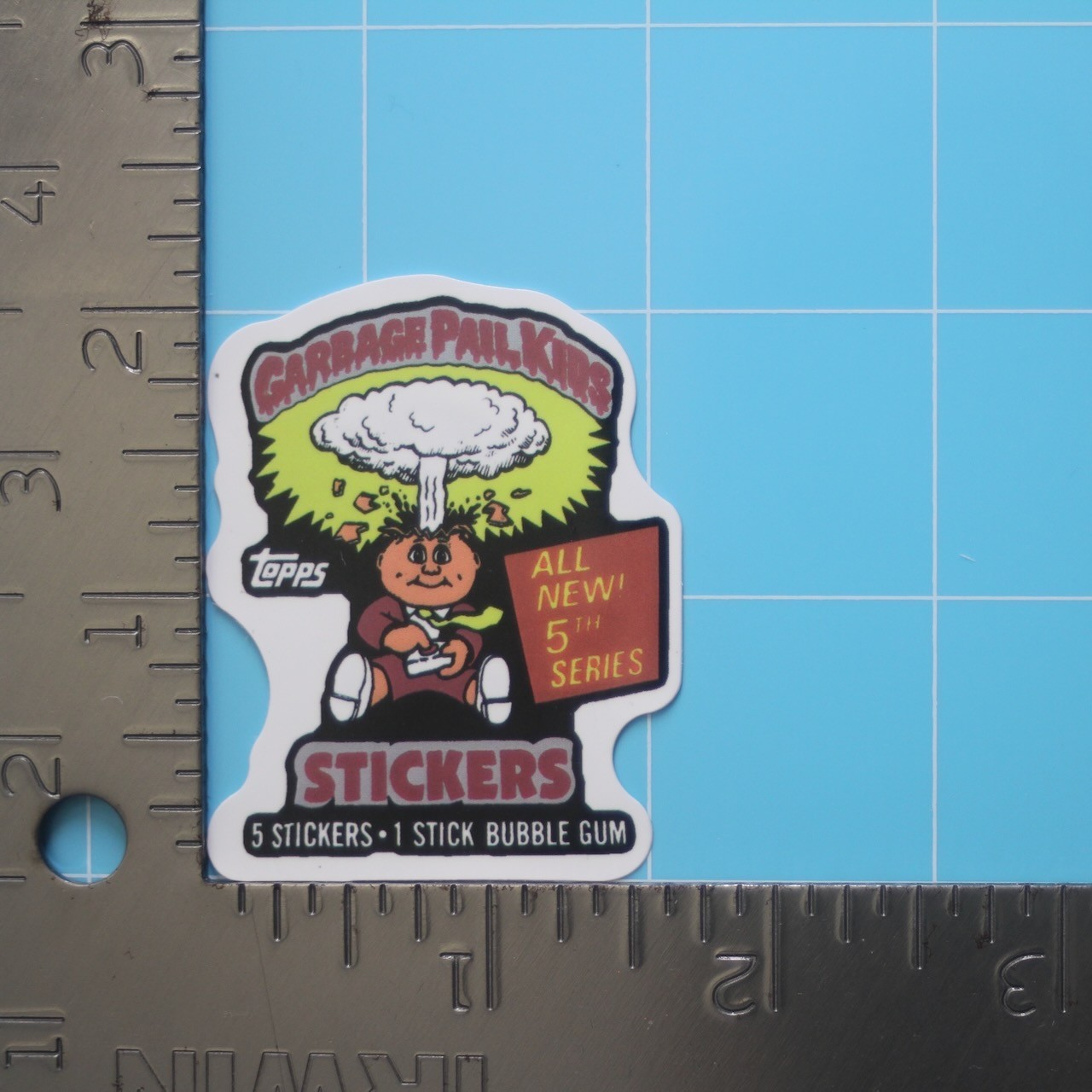 Garbage Pail Kids Sticker (ADAM BOMB SERIES 5 LOGO) GPK Funny, Gloss PVC Decal