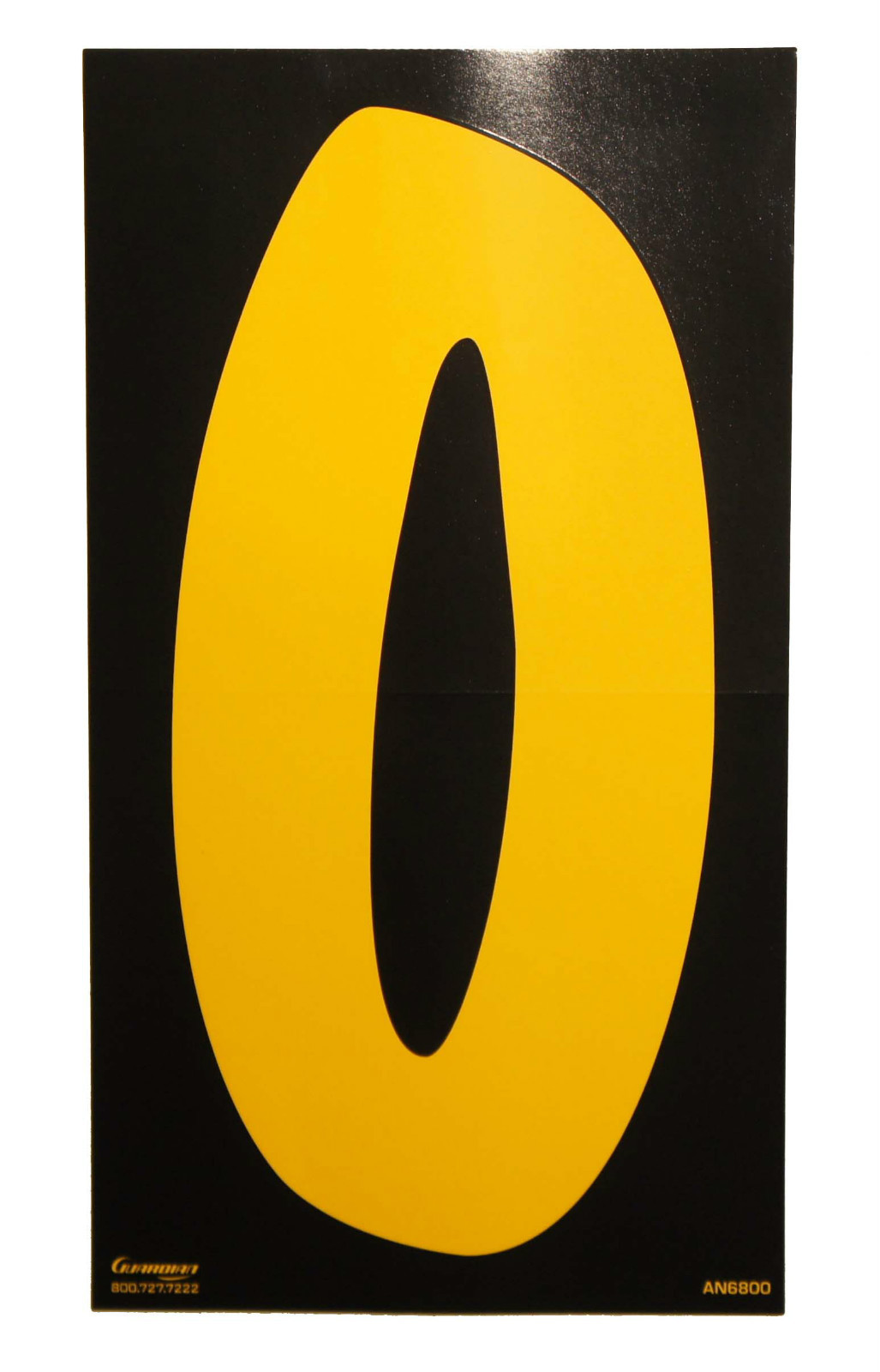 Windshield or Sale Sign Peel and Stick Yellow and Black Numbers Pkg of 12