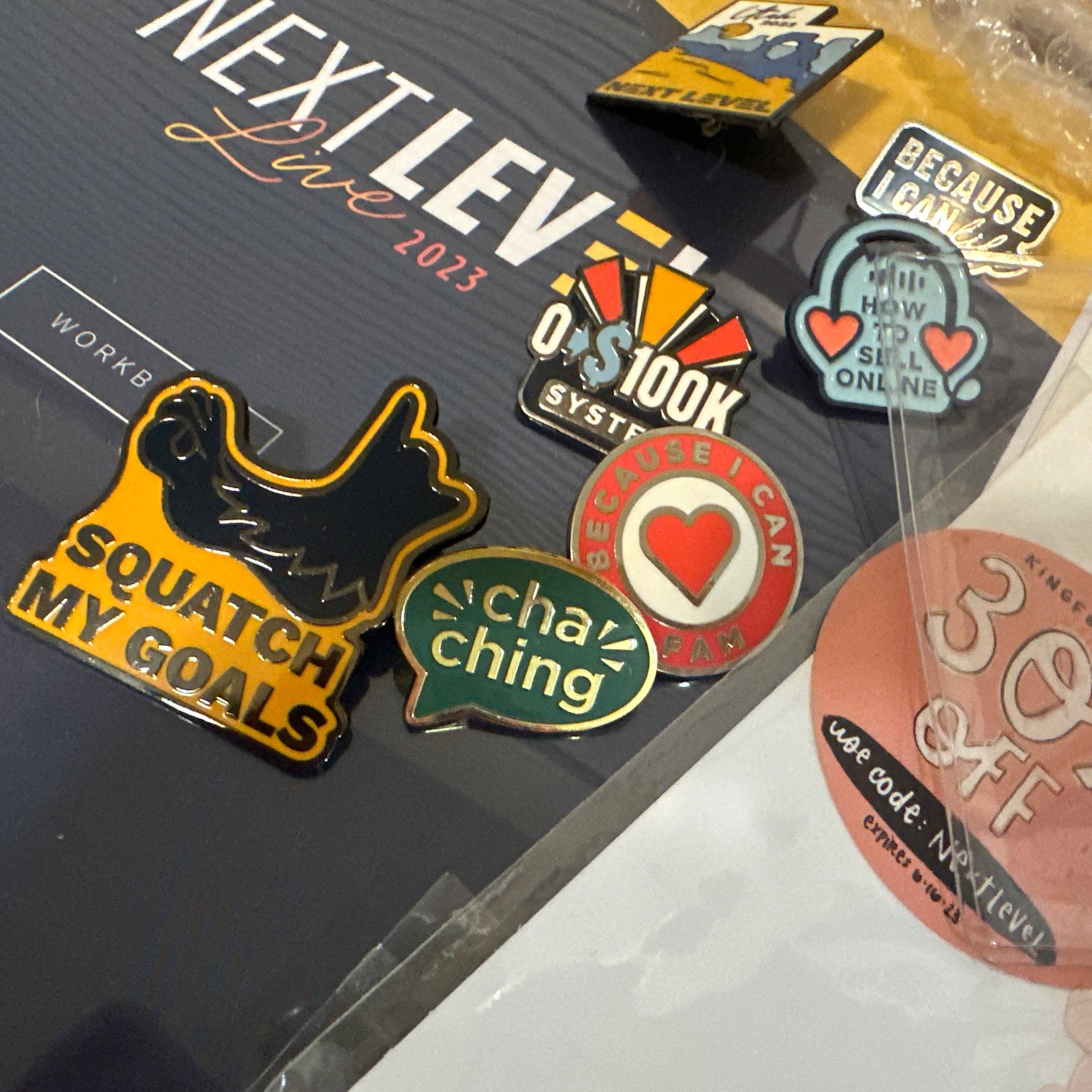 Stickers, Tracker, Pins, Next Level, Alison J Prince Because I Can Life$200Value