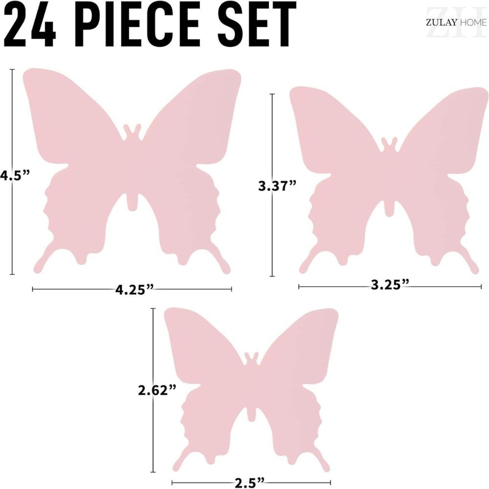 3D Butterfly Wall Decor 24/48pcs – DIY Removable Room, Party & Wedding