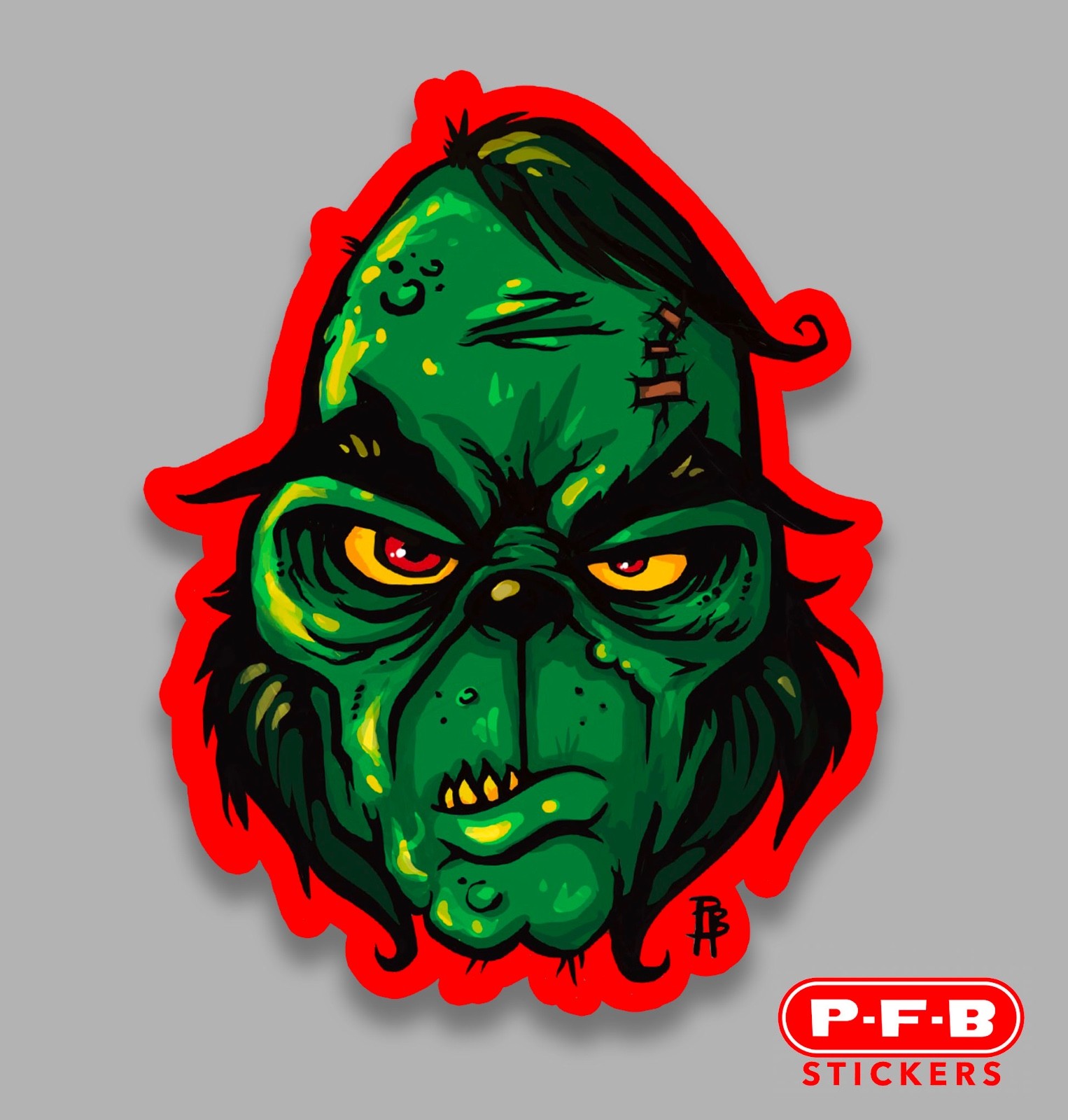 Grinch Christmas 4” Vinyl Sticker FREE SHIPPING