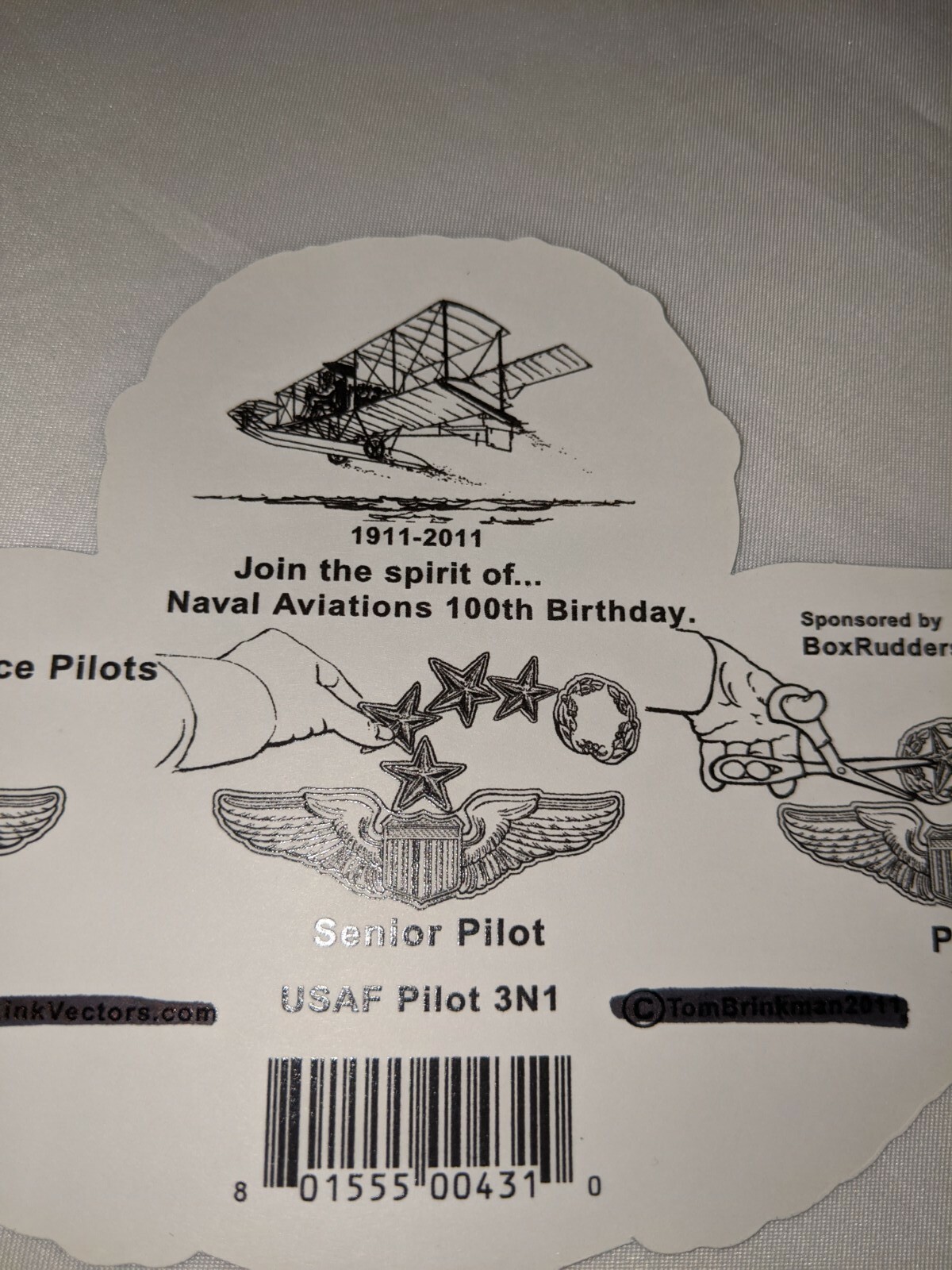 United States Air Force Pilots Sticker 9 Inches Lot Of 5 Silver 3 In 1