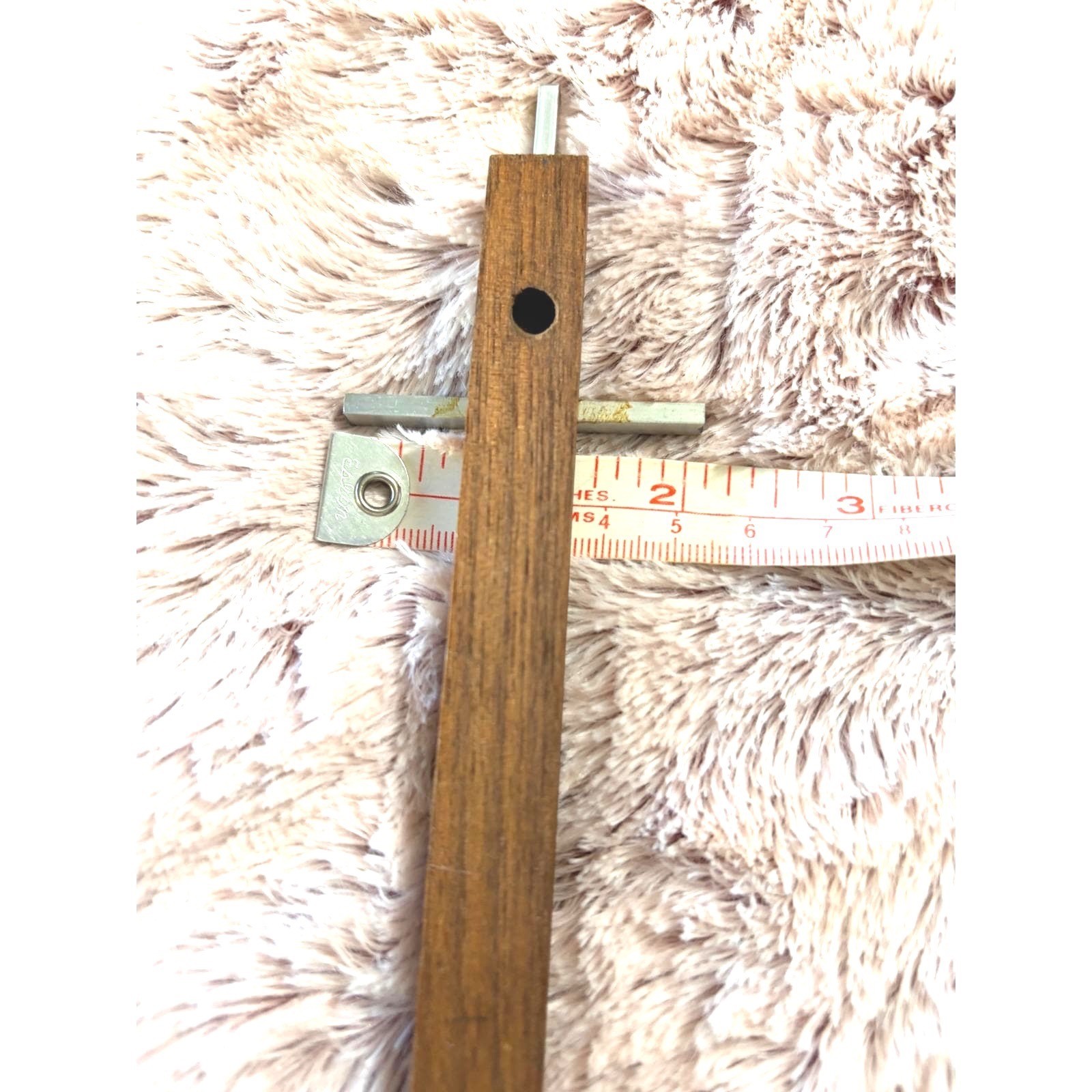 Vintage Mid Century Modern Wood Metal Wall Cross Minimalist MCM Religious Art