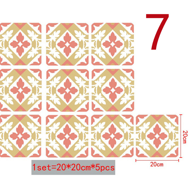 5pcs Vinyl Wall Scale Durable Decal Tiles Floor Stickers