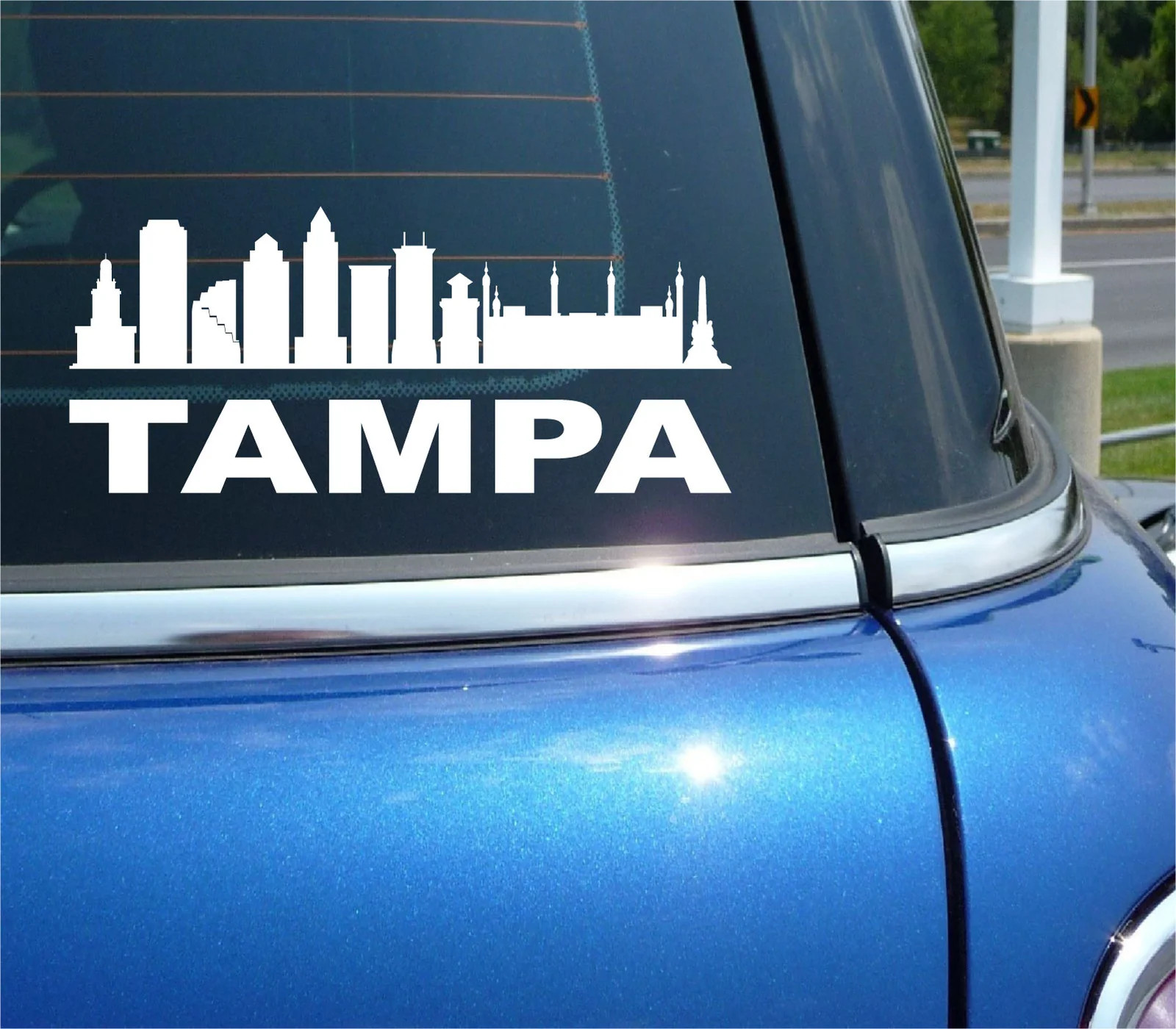 TAMPA FLORIDA CITY SKYLINE CITYSCAPE CAR WALL DECAL BUMPER STICKER