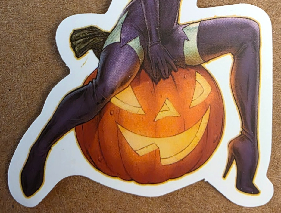 Halloween Sticker Girl Witch Vampire Ghost Pumpkins Gothic Art Comic Anime Manga