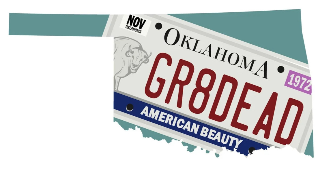⚡️GRATEFUL DEAD Oklahoma Grateful Dead Sticker *NEW* Measures 3" x 1.5"⚡️