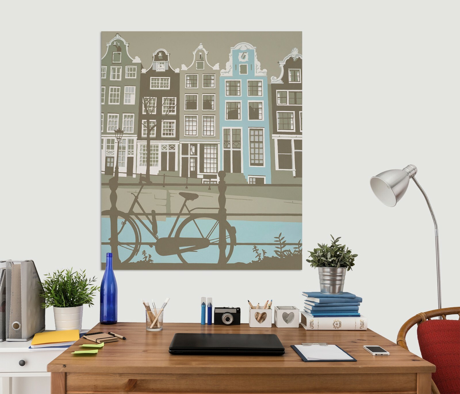 3D River Building ZHU001 Wall Stickers Wall Murals Wallpaper Steve Read Amy