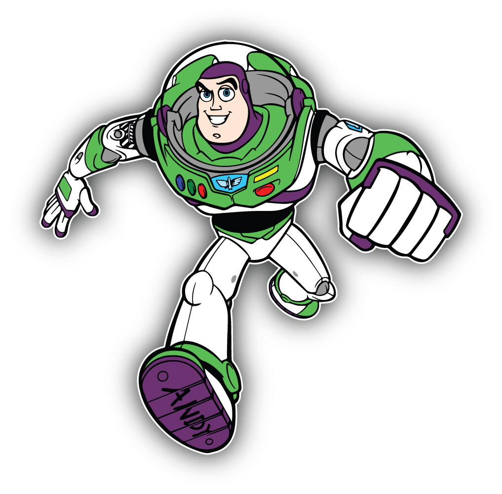 Toy Story Cartoon Buzz Lightyear Sticker Bumper Decal – "SIZES"