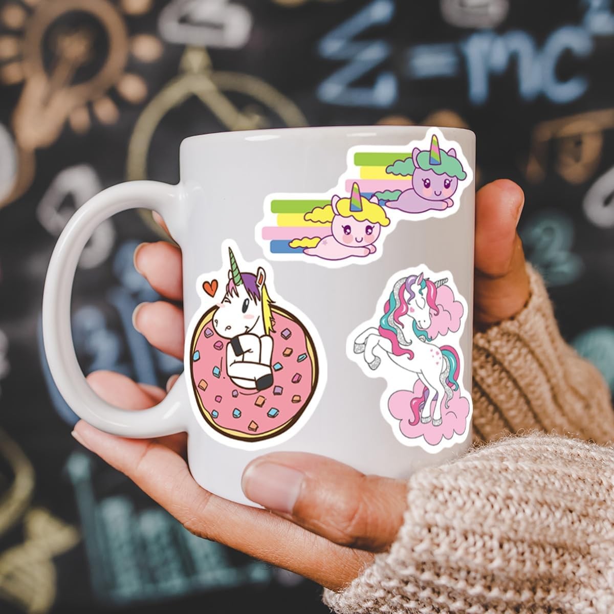 Unicorns Stickers 100 Pcs Waterproof Vinyl for Water Bottles