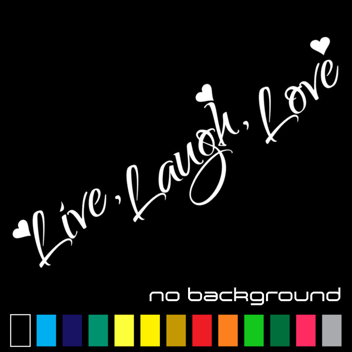Live Laugh Love Sticker Vinyl Decal, Family Quote Wall Art Home Decor Car Window