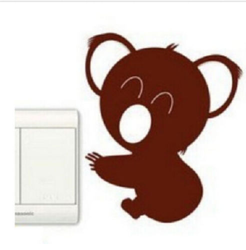 Koala Bear Brown Light Switch Decal-Window/Laptop/Wall Sticker-Hugging Bear-CUTE
