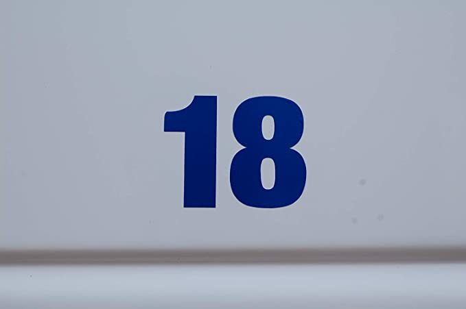 0-9 Reflective Numbers Blue Sticker Vinyl Decals CHOOSE 1"-12" Set Of 40 (RV1)