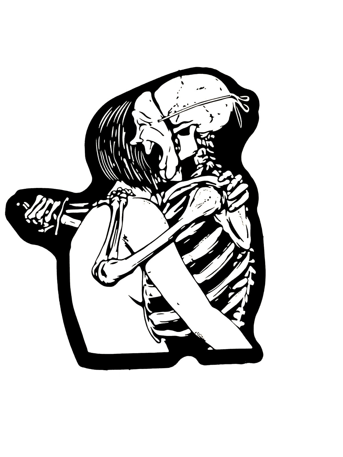 Narcissist Back Stabber Sticker (3 Inch) Line Art Minimal Gothic Sketch Grunge