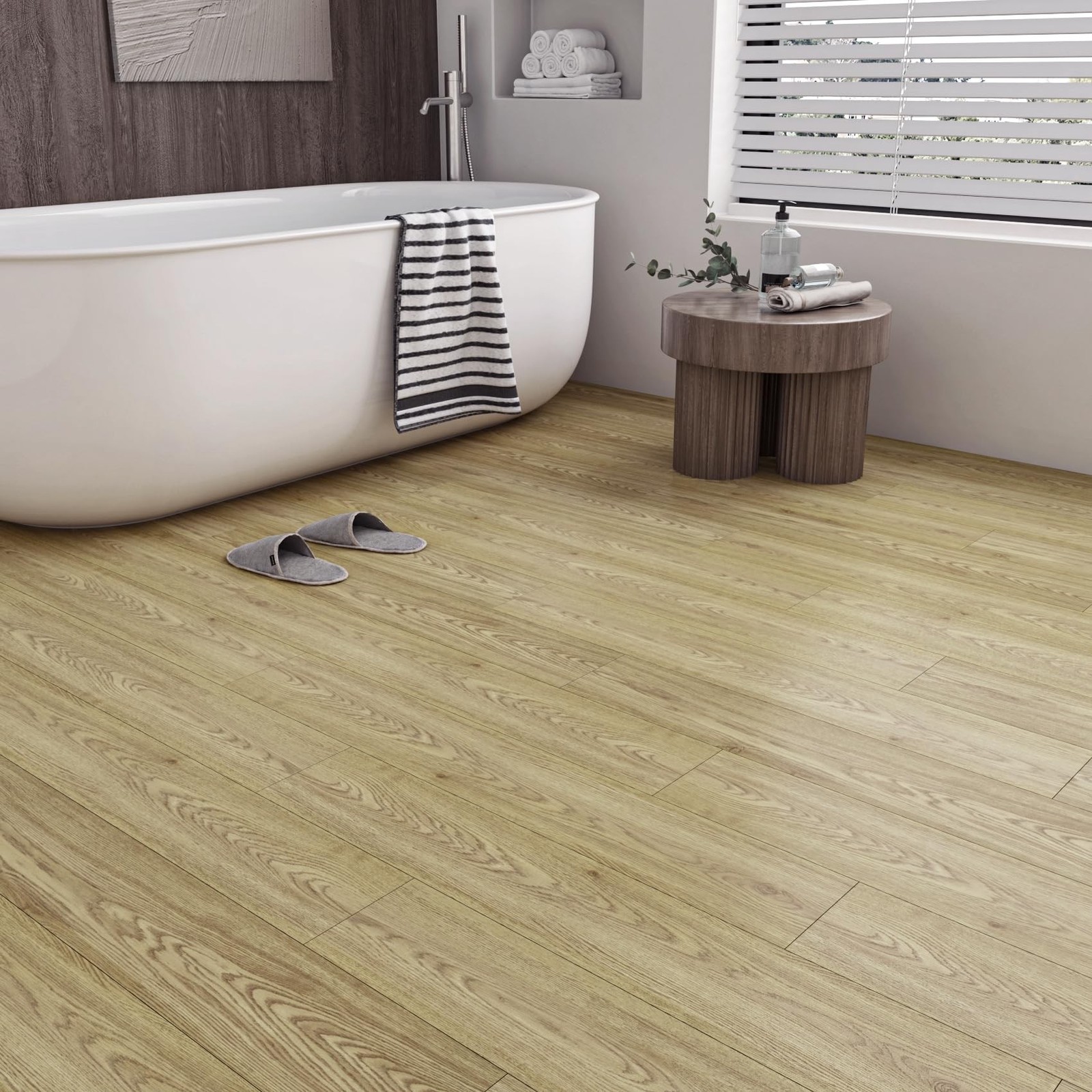 Stickyart Oak Wood Vinyl Flooring Peel and Stick Floor Tile 12"x12" Waterproo…