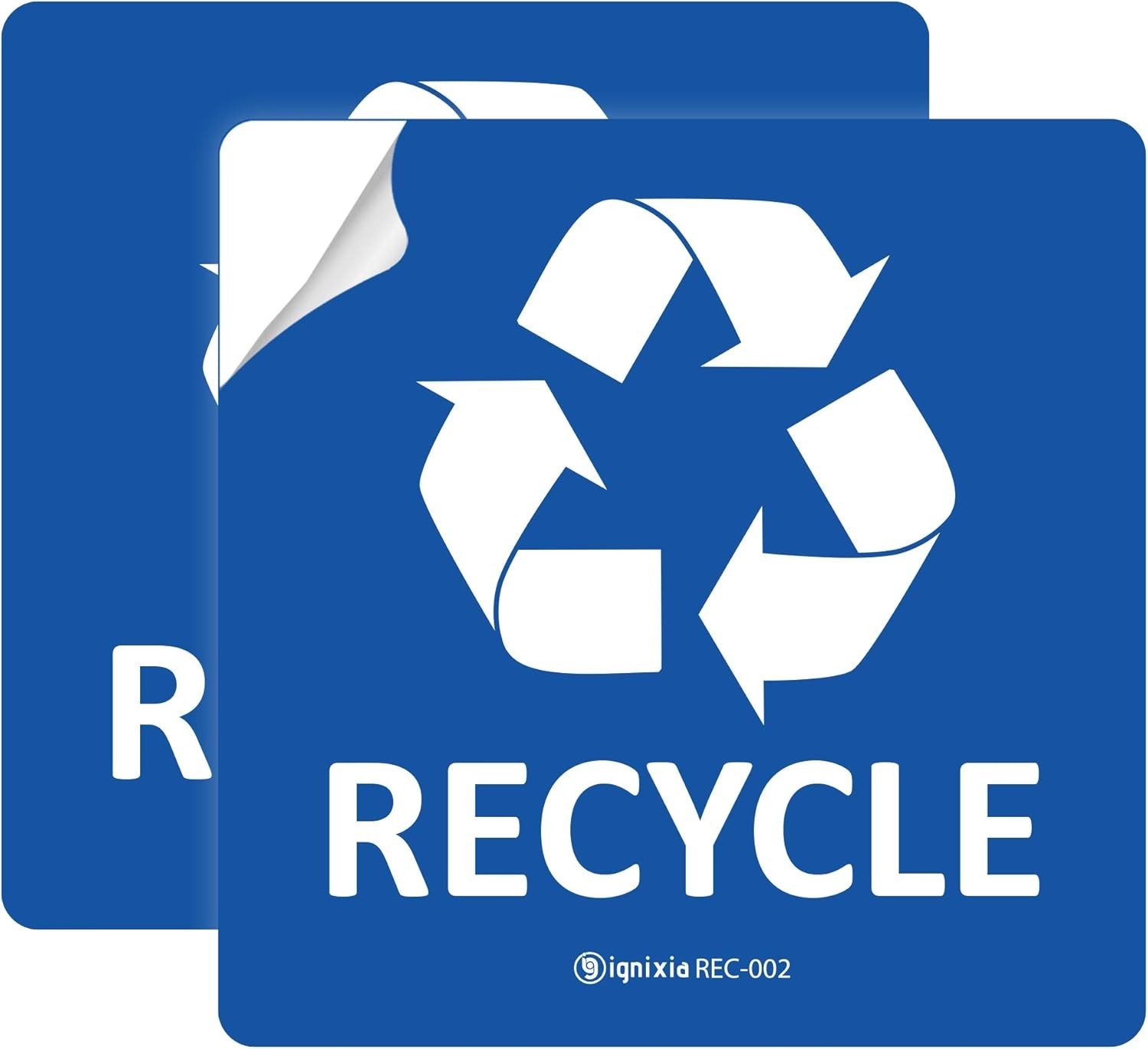 Durable Waterproof 5×5 Recycling & Trash Stickers – Pack of Two for Easy Sorting