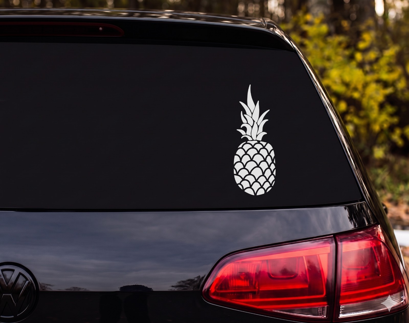 Pineapple Silhouette Vinyl Decal Sticker Laptop Wall Tropical | Foodie Gift