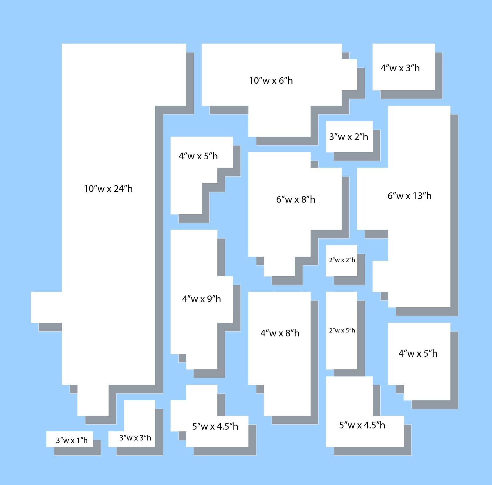16 Blocky Cloud Mine Themed Decals for Ceilings or Walls – Peel and Stick