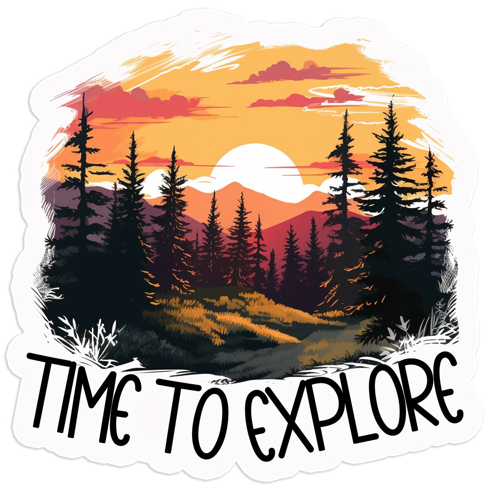 Time to Explore – Vinyl Decal Sticker – Car Window Laptop – #953