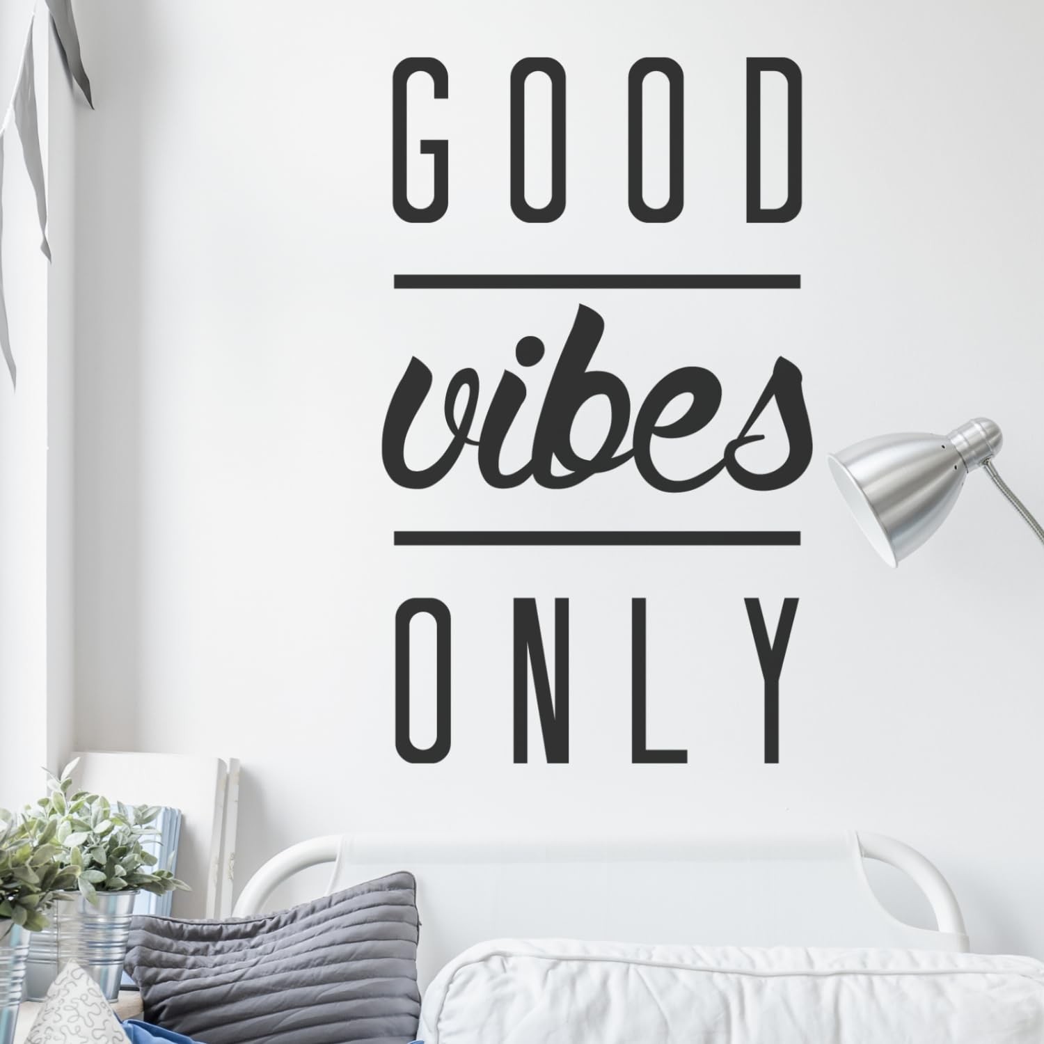 Good Vibes Only Inspirational Motivational Wall Art Decal Quote for Staying I…