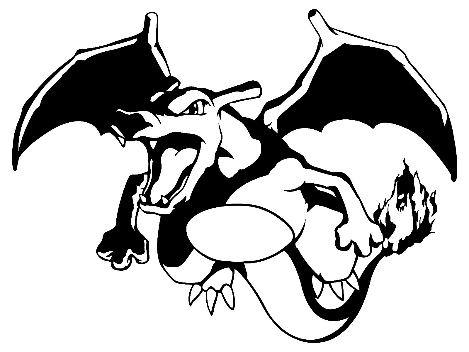 Pokémon Charizard Fire/Flying Dragon Vinyl Decal Art for Cars, Windows, Laptops