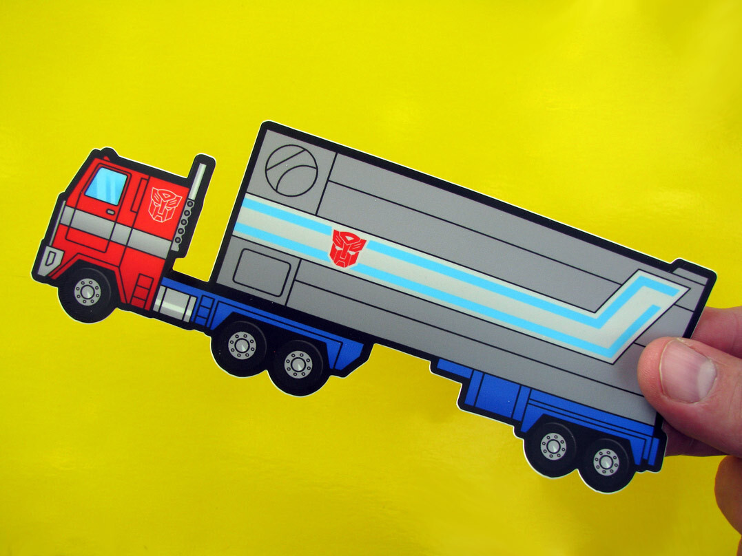 G1 OP Truck Sticker Transformers 6.5" Die Cut Decal G1 Autobot Robot