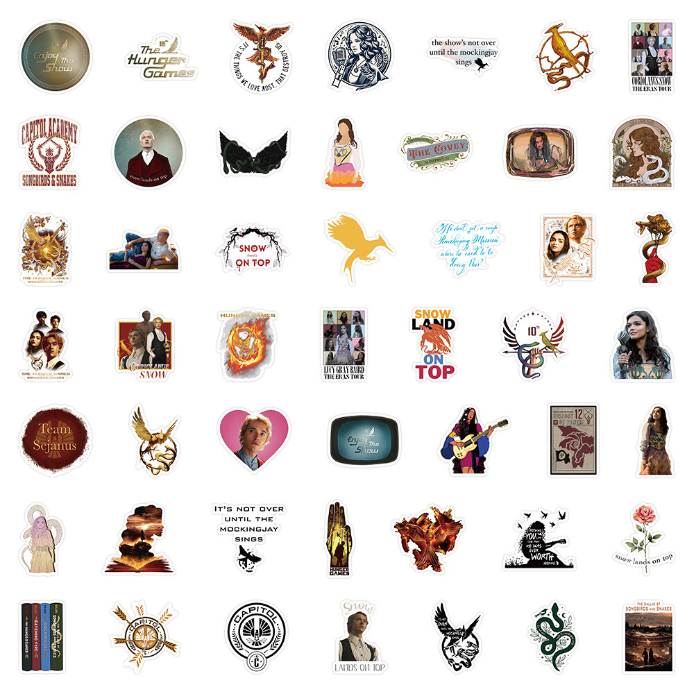 120Pcs The Ballad of Songbirds and Snakes Sticker for Teens Girls Water Bottles