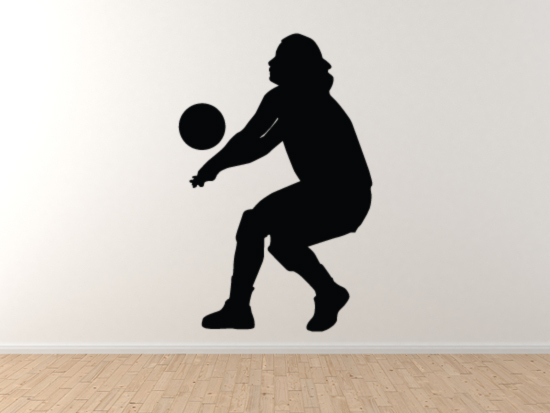 Sport Silhouette – Volley Ball Player Return Serve Version 1 – Vinyl Wall Decal