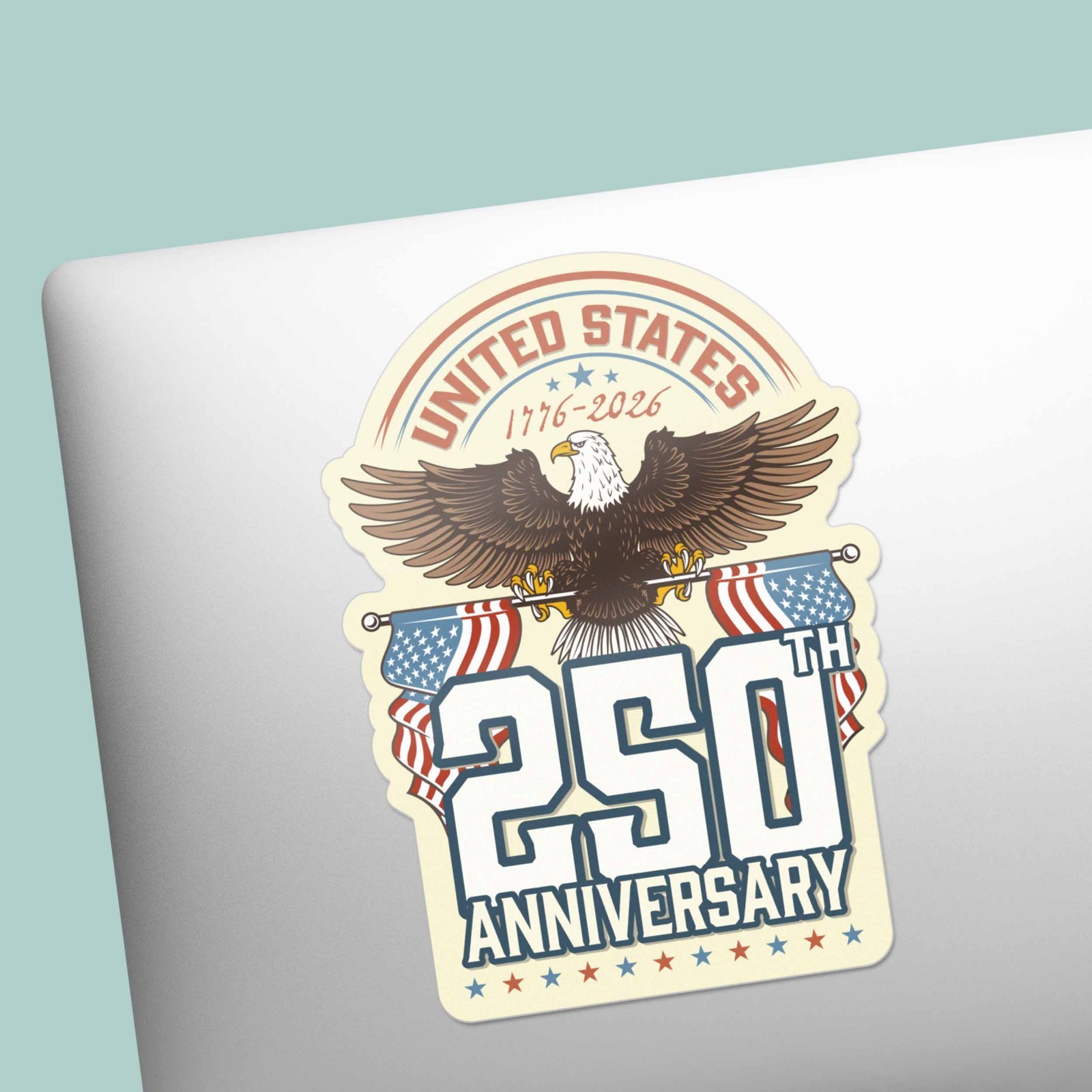 America's 250th Anniversary Eagle Sticker – Cool 2026 Patriotic USA Decal