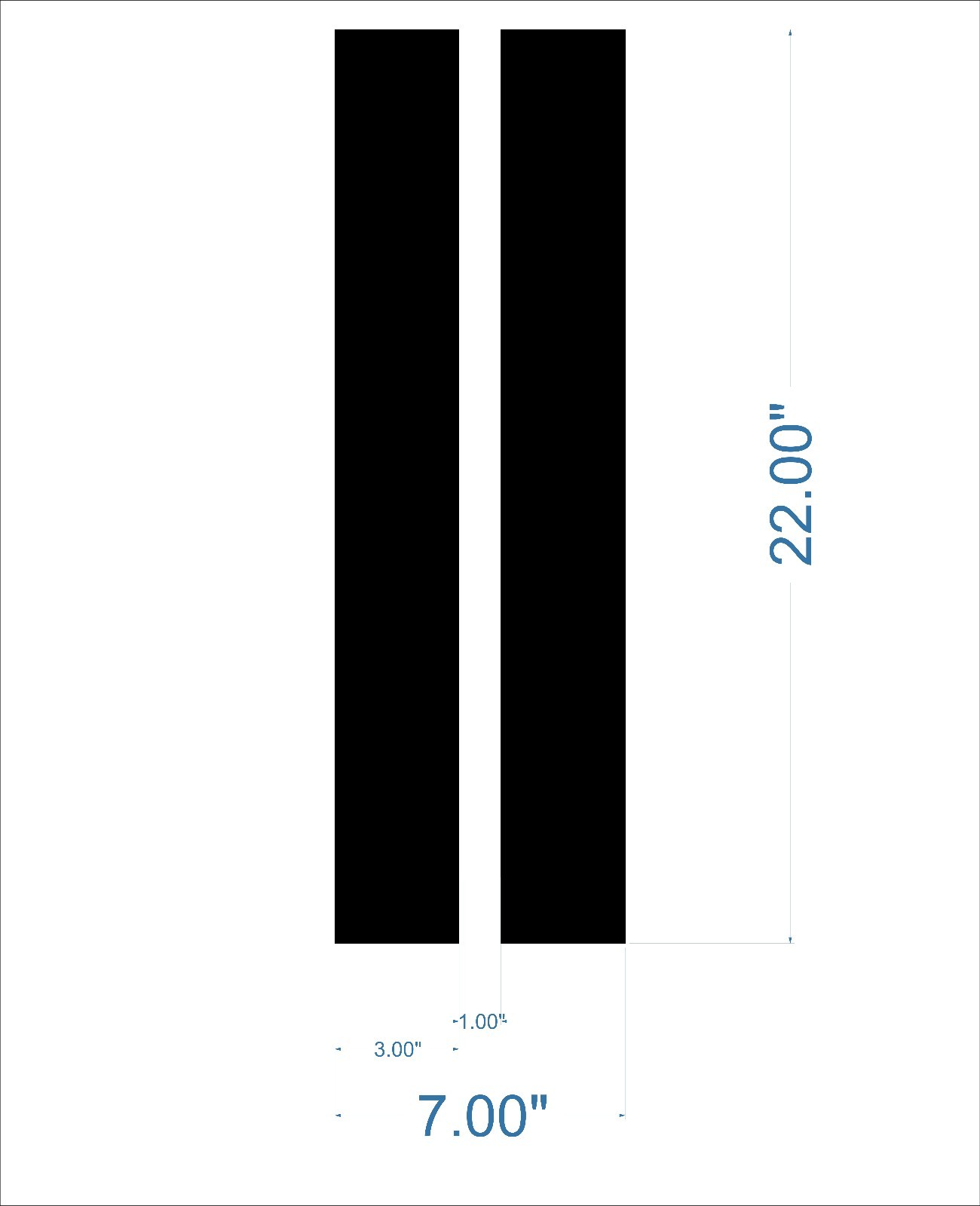 Fender Hash Mark Stripes For Car or Truck Vinyl Decals 22" Select Color – #WG34