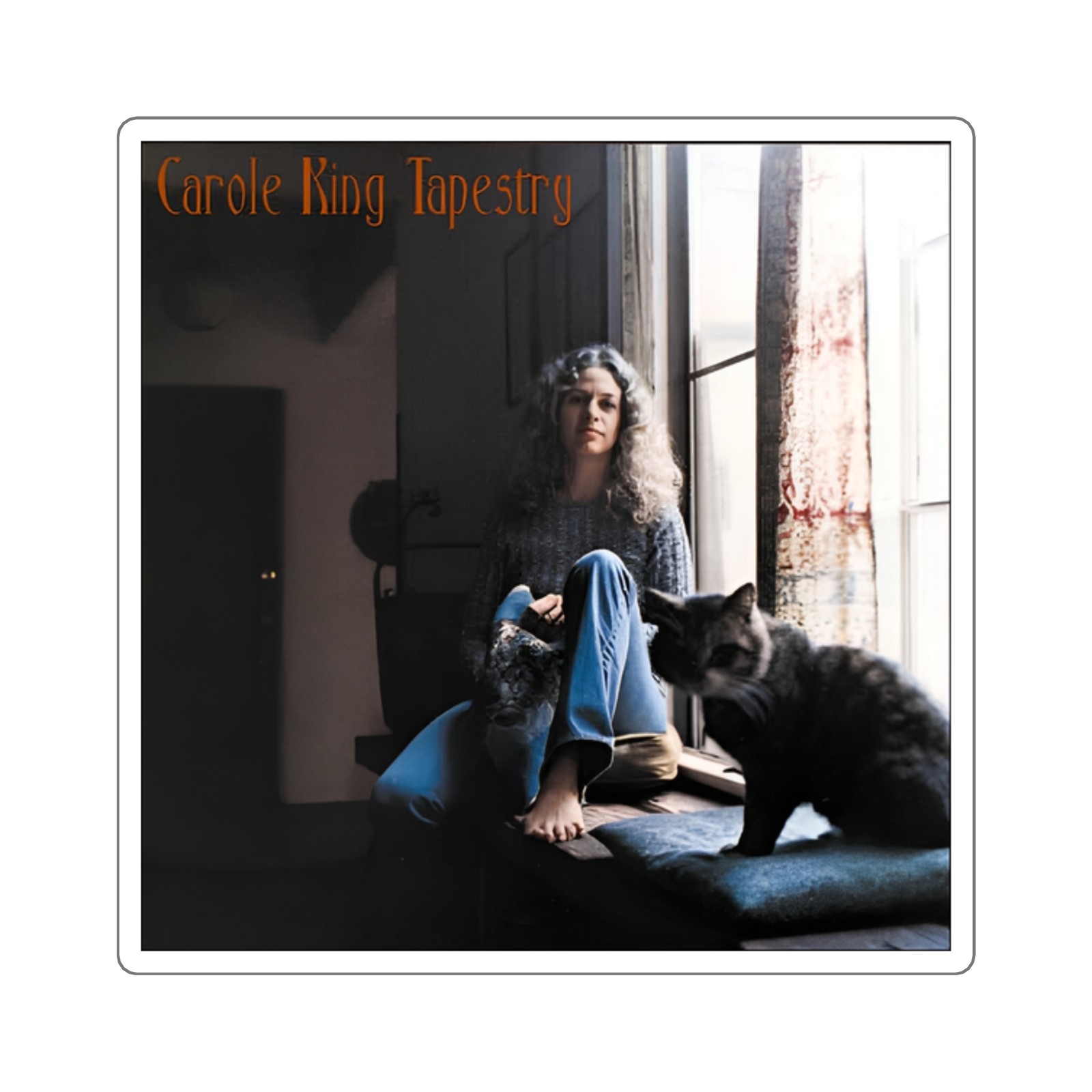 Carole King “Tapestry” Sticker | Singer‑Songwriter Folk Rock Album Decal