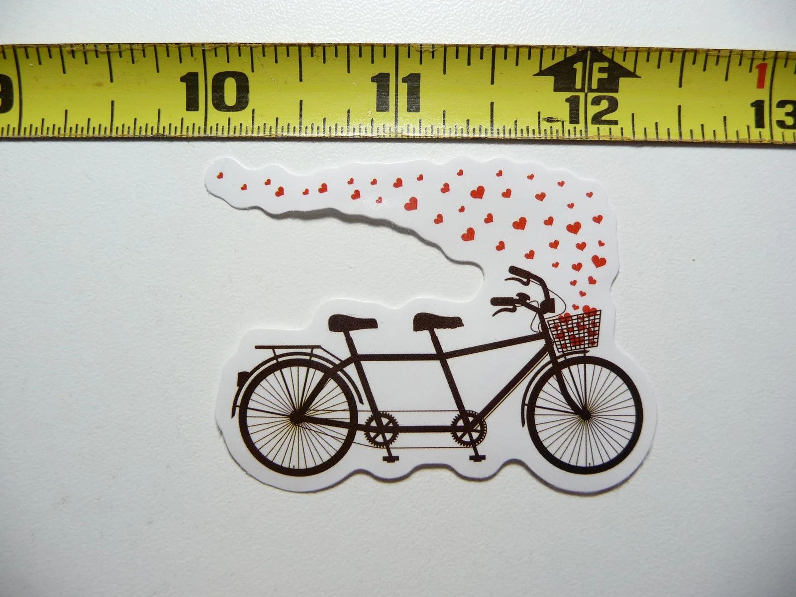 BIKE BICYCLE FOR TWP HEARTS SMALL STICKER DECAL FAMILY MOM DAD SON DAUGHTER